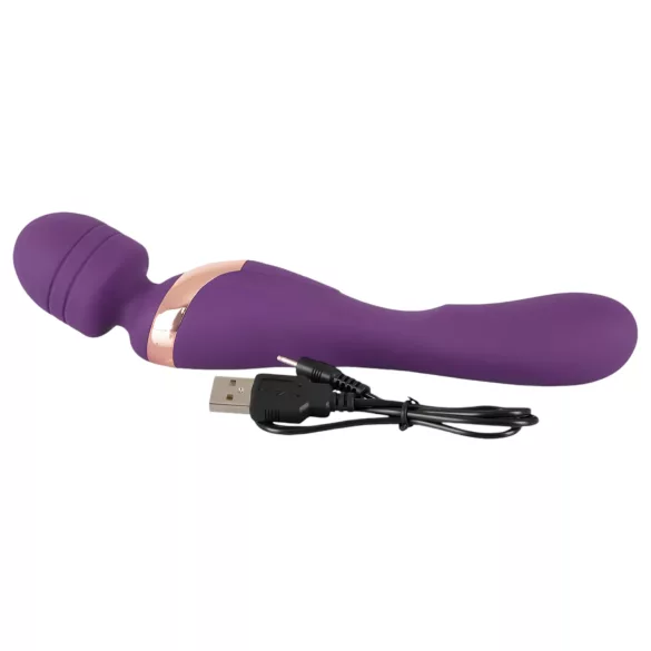 Javida Double - vibrator massager - dubbel stimulatie - siliconen paars
