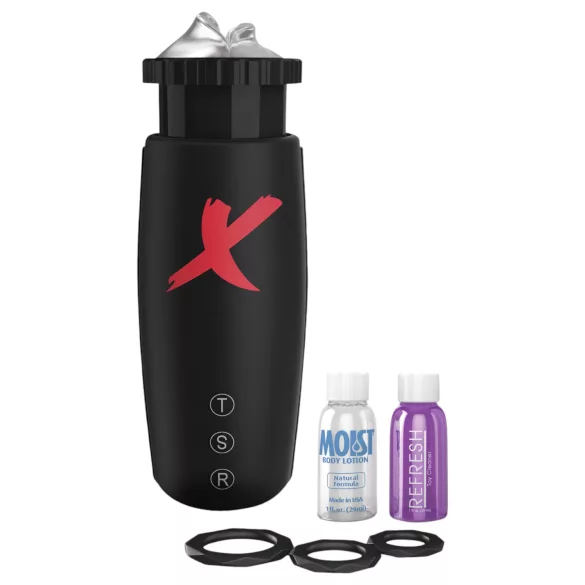 PDX Moto Bator - automatische zuigende masturbator - zwart