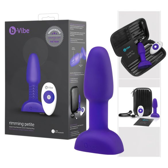 b-Vibe Rimming - roterende kralen anaal vibrator (paars)
