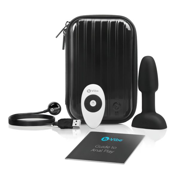 b-Vibe Rimming - draaiende anale vibrator (zwart)
