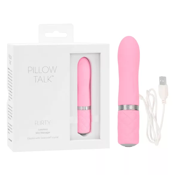 Pillow Talk Flirty - vibrator staaf oplaadbaar - siliconen roze