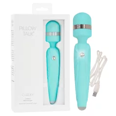  Pillow Talk Cheeky Wand - oplaadbare massage vibrator - turquoise