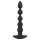 Black Velvet - Oplaadbare Anusvibrator met 5 Kralen (Zwart)