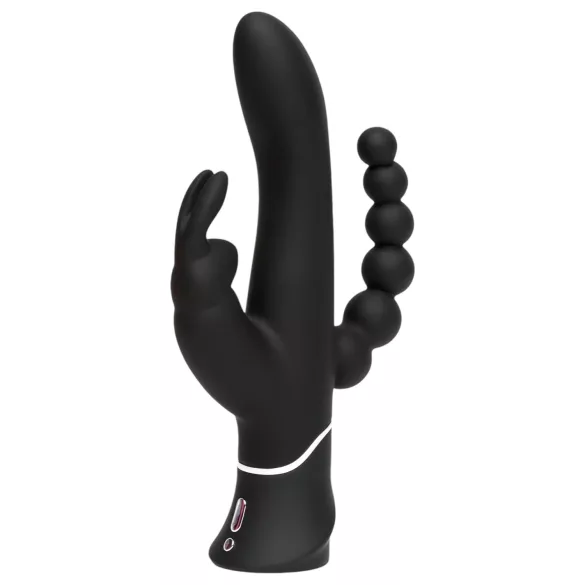 Happyrabbit Triple - vibrator voor clitoris en anus - oplaadbaar - zwart