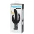 Happyrabbit Triple - vibrator voor clitoris en anus - oplaadbaar - zwart