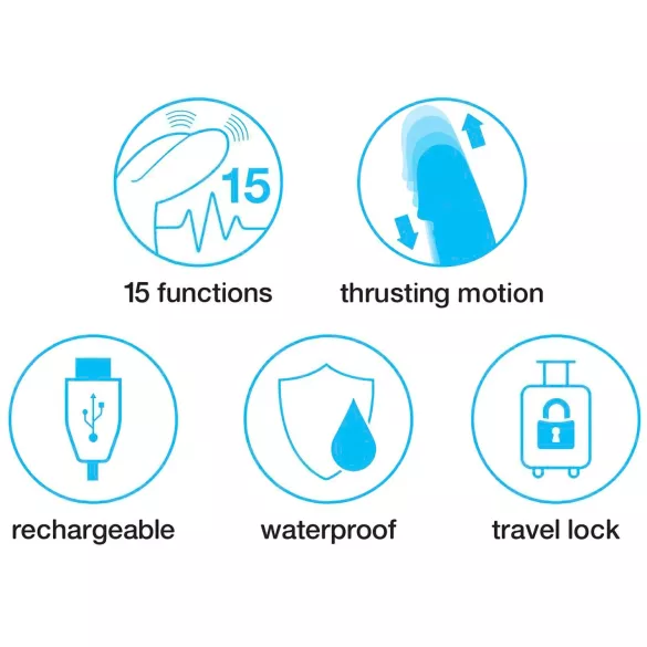 Happyrabbit - Rabbit vibrator met stootfunctie en clitorisstimulator