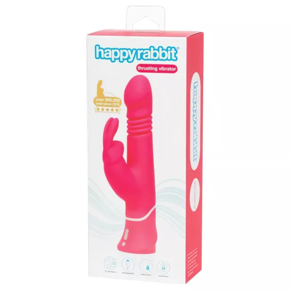 Happyrabbit - Rabbit vibrator met stootfunctie en clitorisstimulator