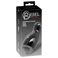 Rebel - verwarmde vibrerende op-en-neer masturbator - zwart