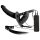 Double Thruster - zwarte dubbele strap-on vibrator