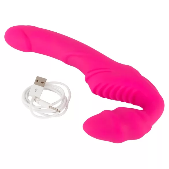 You2Toys - Double2Teaser - opzetbare vibrator zonder harnas (roze)