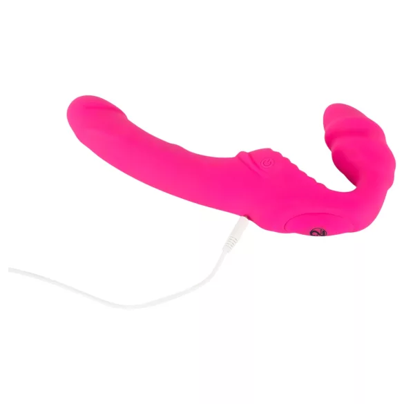 You2Toys - Double2Teaser - opzetbare vibrator zonder harnas (roze)