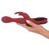 You2Toys Massager - duwende draaiende warm G-spot vibrator (rood)