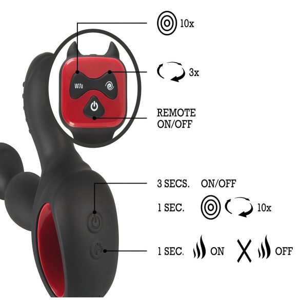 You2Toys Massager - draaiende verwarmende prostaat vibrator (zwart)