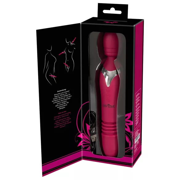 Javida Thrusting - vibrator met thrustfunctie en massage - rood