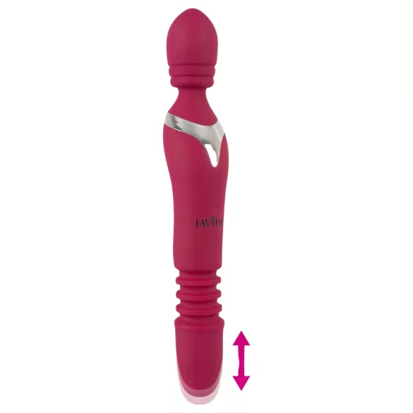 Javida Thrusting - vibrator met thrustfunctie en massage - rood