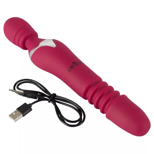 Javida Thrusting - vibrator met thrustfunctie en massage - rood