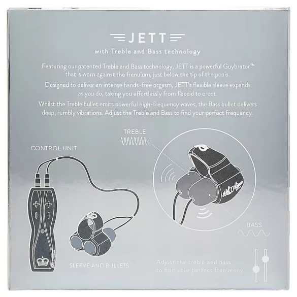 HOT Octopuss JETT - penistopje vibrator - 2 motoren - zwart