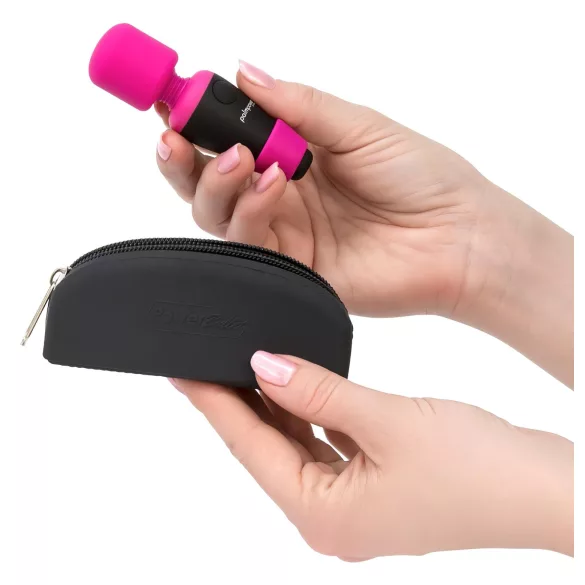 PalmPower - mini vibrator wand - compact formaat - roze/zwart