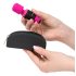 PalmPower Pocket Wand - mini roze-zwarte massagestav vibrator