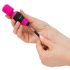 PalmPower Pocket Wand - mini roze-zwarte massagestav vibrator
