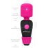 PalmPower Pocket Wand - mini roze-zwarte massagestav vibrator
