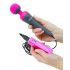 PalmPower Wand - Massagevibrator met powerbank (roze-grijs)