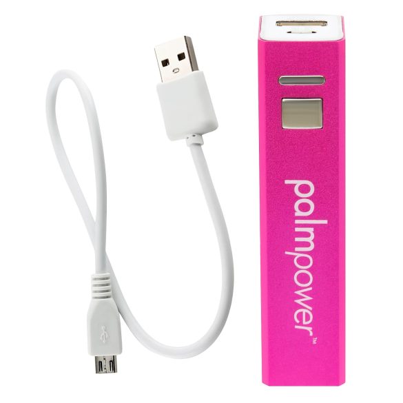 PalmPower Wand - massagestamper met powerbank (roze-grijs)