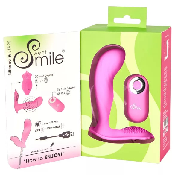 SMILE - op afstand bestuurbare G-spot vibrator slip - oplaadbaar - roze