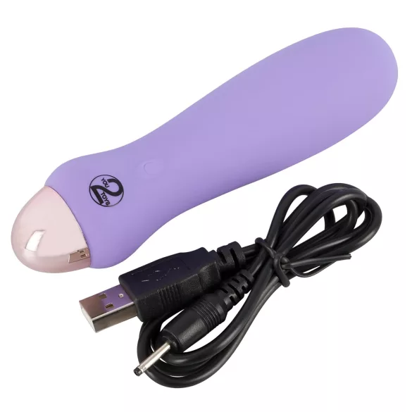 You2Toys - Cuties Mini Purple - oplaadbare siliconen staafvibrator (paars)