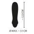 Cuties Mini Violet - oplaadbare silicone staafvibrator (paars)