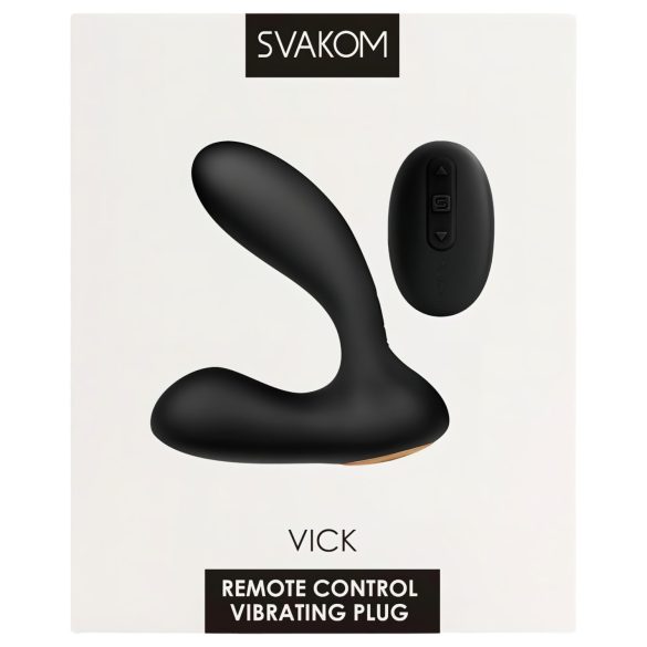 Svakom Vick - waterdichte prostaat- en G-spot vibrator (zwart)