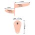 You2Toys - Strap-On - Draagbare Dubbele Vibrator (Natuurlijk)