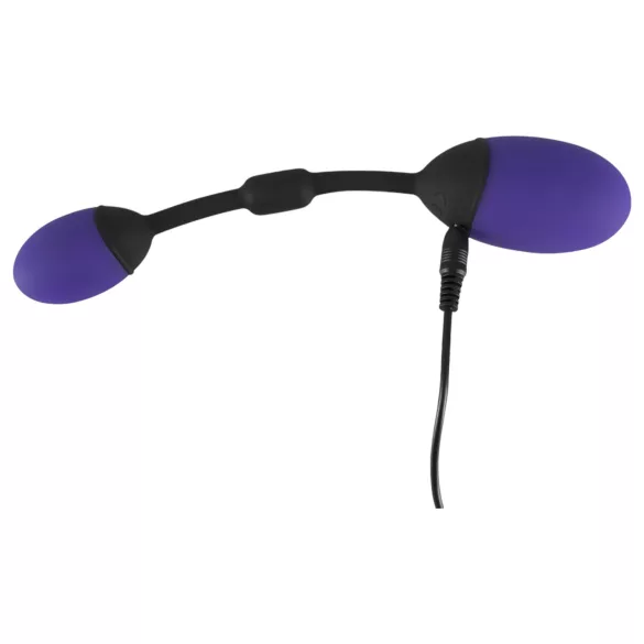 GoGasm - Vibrerend duo-ei voor vagina en anus - silicone - paars/zwart