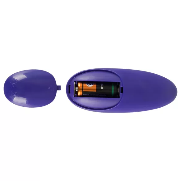 GoGasm - Vibrerend duo-ei voor vagina en anus - silicone - paars/zwart