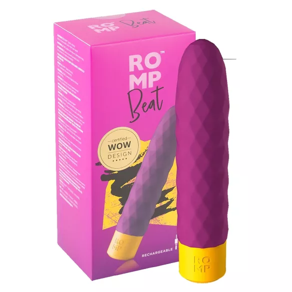 ROMP Beat - oplaadbare waterdichte vibrator - staafmodel - paars