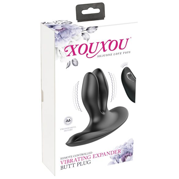 XOUXOU - oplaadbare dubbele anaal vibrator (zwart)