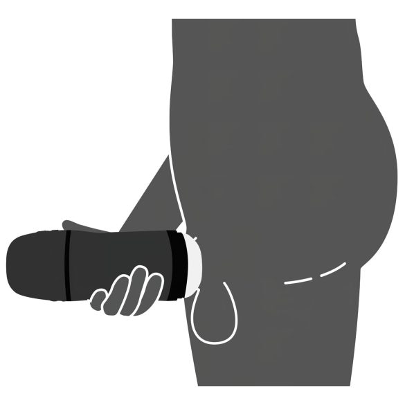 Rebel - masturbator met zuig- en trilfunctie - zwart