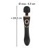 Cleopatra Wand - oplaadbare, waterdichte massager vibrator (zwart)