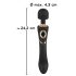 Cleopatra Wand - oplaadbare, waterdichte massagetrilstaaf (zwart)