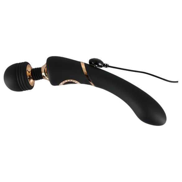 Cleopatra Wand - oplaadbare, waterdichte massager vibrator (zwart)