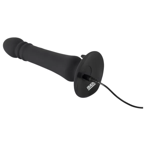 Black Velvets - oplaadbare, stotende anale vibrator (zwart)