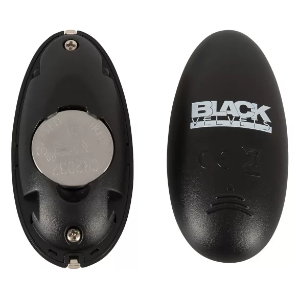 Black Velvets - oplaadbare, stotende anale vibrator (zwart)
