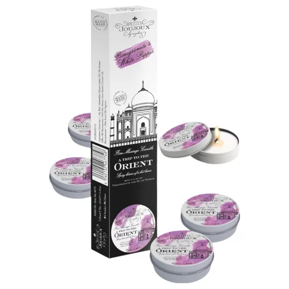 Petits Joujoux - massagekaars - granaatappel witte peper - set 5x43ml