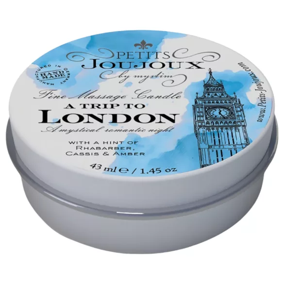 Petits Joujoux London - massagekaars - rabarber amber geur - 43ml