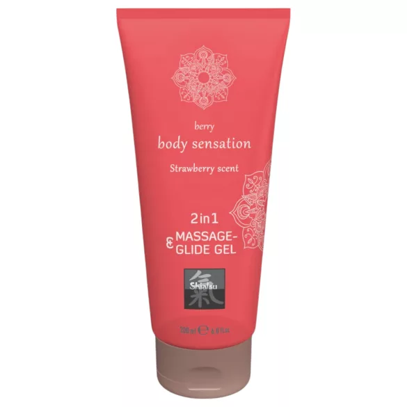 HOT - Shiatsu 2in1 aardbeiengeur massageglijmiddel - aardbei (200 ml)