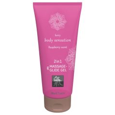 Shiatsu - 2in1 massage glijmiddel - frambozengeur - 200ml