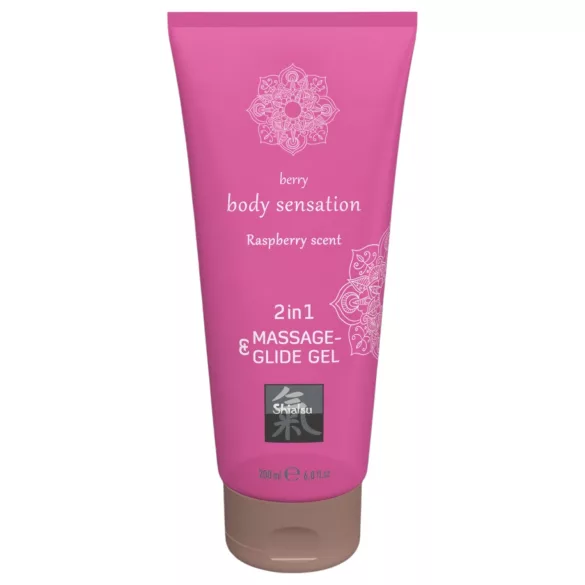 HOT - Shiatsu 2in1 Raspberry geur - massage glijmiddel - framboos (200 ml)