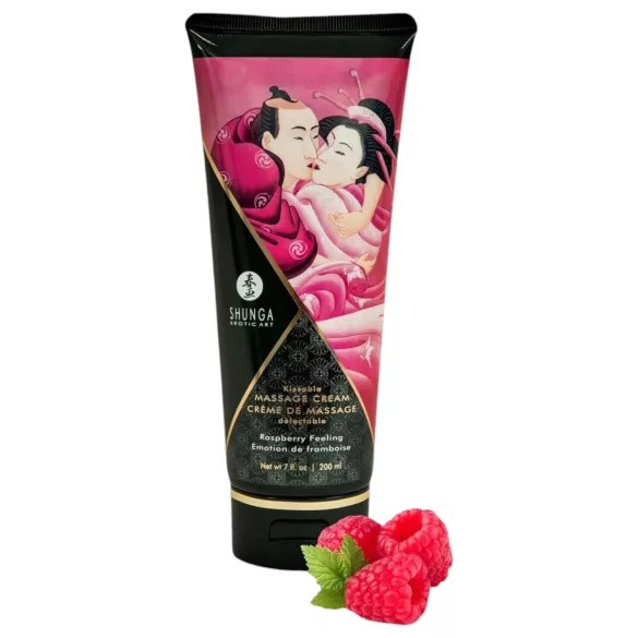 Shunga - massagecrème - framboos - 200ml