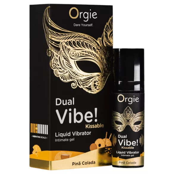 Orgie Dual Vibe! - vloeibare vibrator - Piña Colada (15 ml)