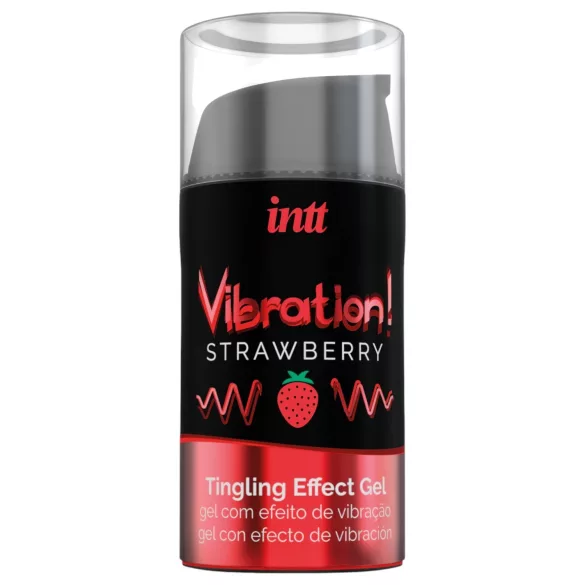 Intt Vibration! - vloeibare vibrator - aardbei - 15ml